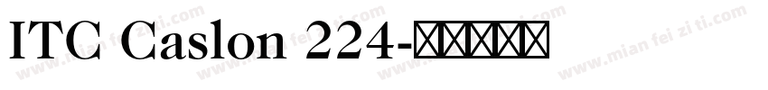ITC Caslon 224字体转换